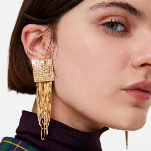 Christmas Earrings Long Tassel Drop Earrings Set For Women Girl 2019 New Fashion Geometric Earring Brincos Female Jewelry Gift