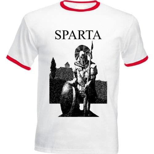 Spartan Warrior Sparta- New Red Ringer Cotton New Men T Shirt Fashion Popular Style Man T-Shirt Political T Shirts