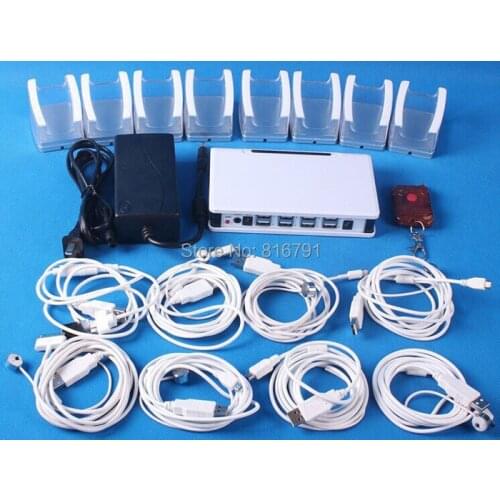 Mobile Phone Display Alarm System Retail Anti-theft Device with charging and Cell Phone Holder Stand