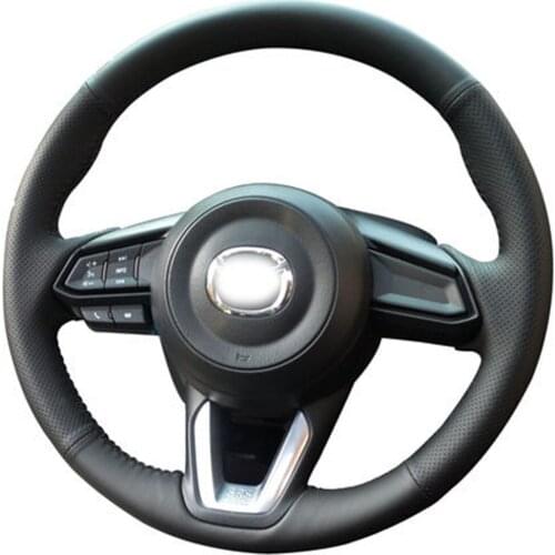 Handlebar braided leather steering wheel cover for Mazda 6 GJ Mazda 6 Atenza steering wheel cover modification 1pc