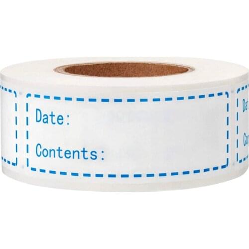 150pcs/roll 1*3 Inch Blue Label Sticker Paper Date Content Reminder Label Sticker Paper