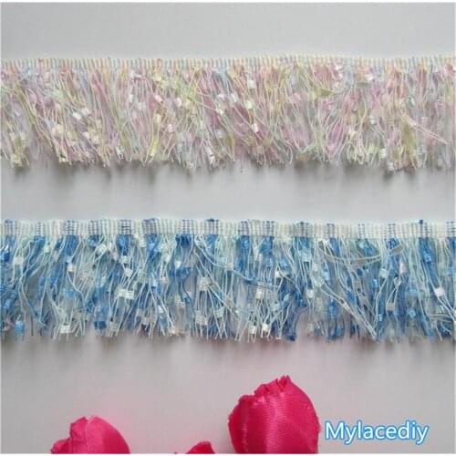 2 Meter 38mm Colorful Tassel Fringe Lace Fabric Edge Trim Ribbon Embroidered Applique Sewing Craft Crochet Wedding Dress Clothes
