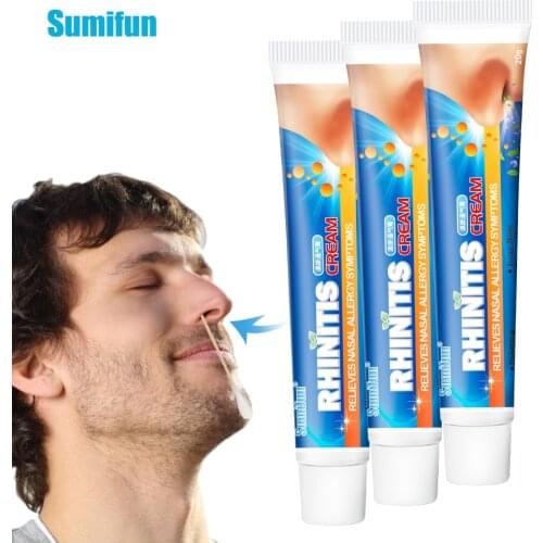 3PCS Sumifun Rhinitis Sinusitis Treatment Ointment Refresh Nose Cold Cool Oil Relief Nasal Congestion Runny Nose Herbal Plaster