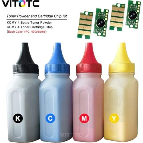 4 Color Bottled EA Toner Powder + 4 Chip For Xerox Phaser 6000 6000B 6010 Workcentre 6015 6015v Printer Cartridge Refill Reset