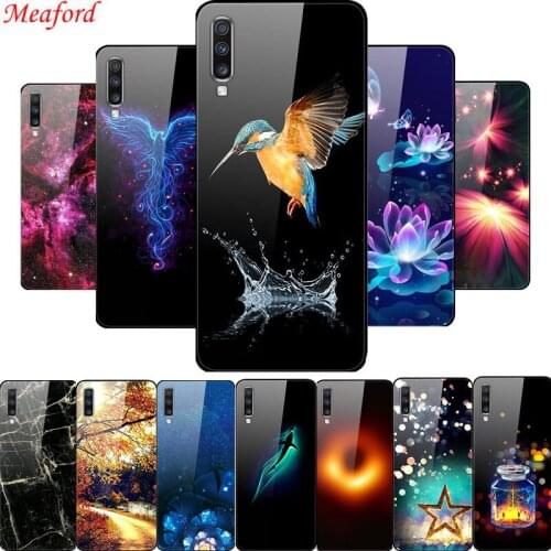 6.4" For Samsung Galaxy A50 A50s A30s Case Luxury Glass Back Case For Samsung A50 A70 A50s A30s Case A 50 A 30 s Soft Frame Case