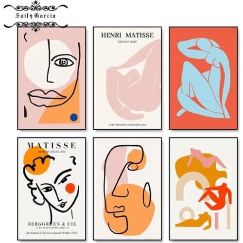 Abstract Henri Matisse Stick Figure Nude Poster and Prints Wall Art Canvas Painting for Living Room Modern Home Decor Pictures