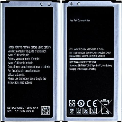 Phone Battery For Samsung Galaxy S5 Batteria 2800mah S 5 EB-BG900BBC EB-BG900BBE SM-G900 G900 G900F G900S G900F