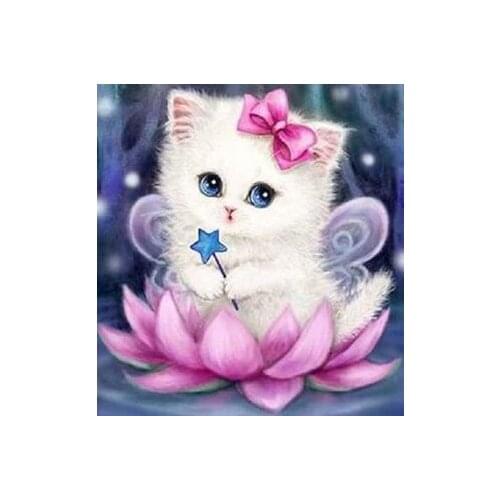 5D Full DIY Square Diamond Embroidery Cartoon Cat Diamond Painting Cross Stitch Diamond Mosaic Needlework Crafts Children Gift