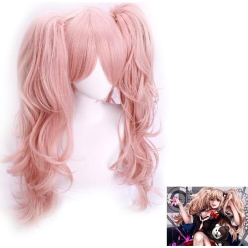 Anime Danganronpa: Trigger Happy Havoc Enoshima Junko Long Cosplay Costume Heat Resistant Synthetic Hair Party Wig +Wig Cap Gift