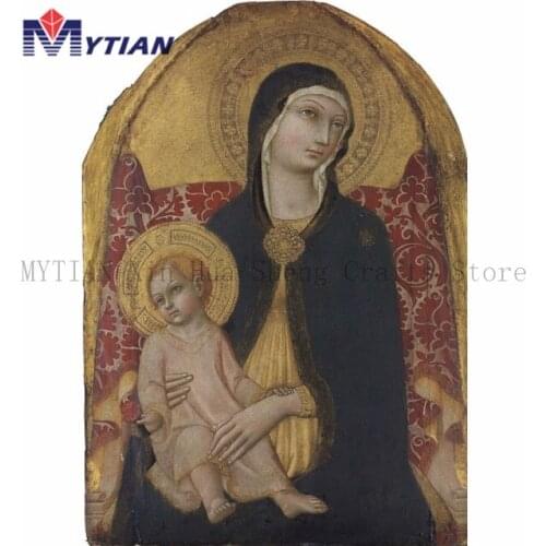 Ansano di Pietro di Mencio Work Diamond Painting The Madonna and Child Enthroned Diamond Embroidery Cross Stitch Home Decoration