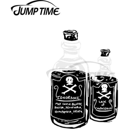 JumpTime 13 x 3.7cm Ignorance and a lack of compassion are poison Personality Car Stickers Laptop Surfboard Decal Vinyl Car Wrap