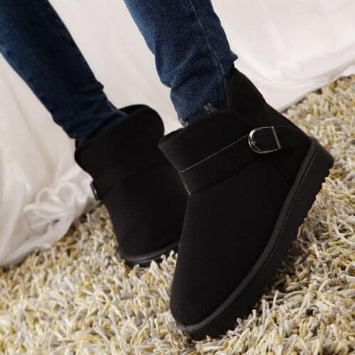 Unisex Ankle Boots for Women Plush Slip On Winter Warm Shoe Woman Snow Boot Women Men Shoes Casual Zapatos De Mujer Man Boots