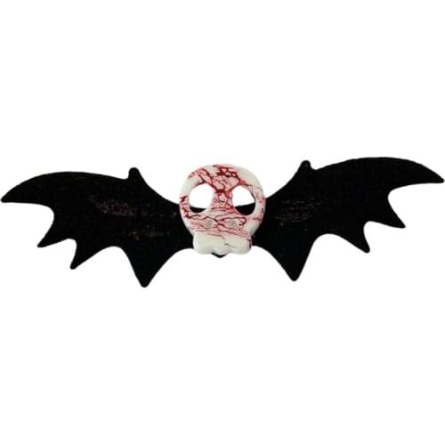 Gothic Bat Duckbill Hair Clip Skull Bat Hair Barrette Halloween Trendy Ponytail Decor Non-Slip Cosplay Hair Side Clips