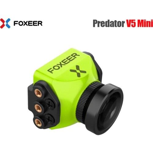 Foxeer Predator V5 Mini FPV Camera Racing Drone Camera16:9 / 4:3 PAL /NTSC Switchable Super WDR OSD 4ms Latency for RC FPV Drone