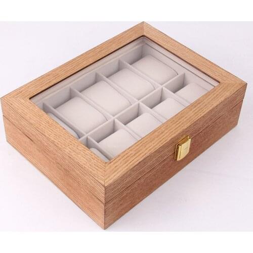 Storage Box Luxury Carbon Fiber Watch Box Case Casket Display Box Watches Gift Box For Men Organizer 10 Seats Collection Cabinet