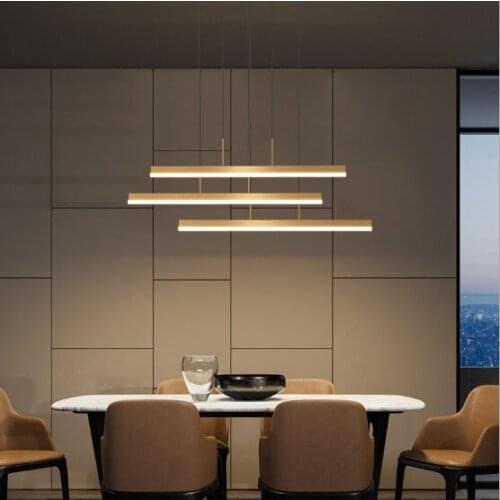 Creative restaurant hanging lamps simple modern golden dining room lamp led living room lamp study lamp personality bar table