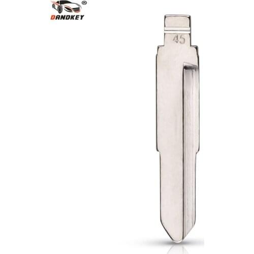 Dandkey 10 pcs/lot Metal Blank Uncut Flip KD Remote Key Blade Type #45 For Domestic Truck Minibus Car Key Blade