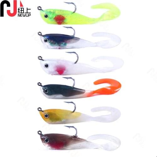 NEWUP 5pcs Soft Lure 7cm 10g Artificial Soft Lures Baits Fishing Lure leurre shad silicone Bait Tail Wobblers