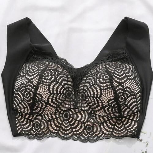 Solid Color Wireless Push-up Bras for Women Plus Size Sexy U Back Lace Bras Bralette Lingeries Underwear Women Bras tops Cup CD