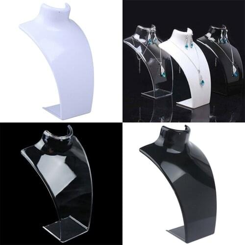 Jewelry Stand Necklace Pendant Earrings Display Stand Plastic Mannequin Bust Pendant Earrings Stand Acrylic