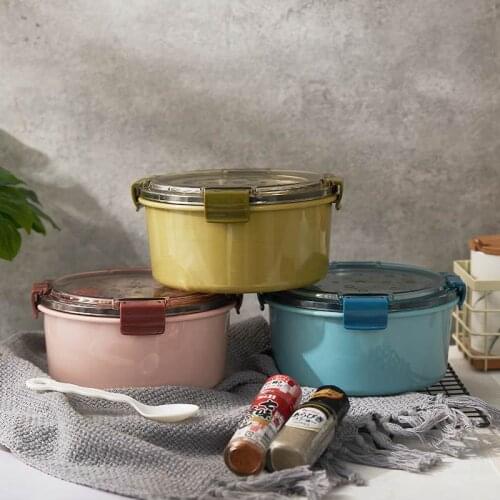 Portable Stainless Steel Thermal Lunch Box For student round Lunchbox Leakproof thermal insulated Bento Food Container