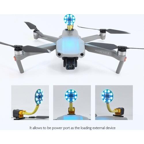 Battery Power Out Connector Power Adapter Accessories with LED Lights XT60 Plug Increase Flying Time For DJI Mavic Air 2 Drone
