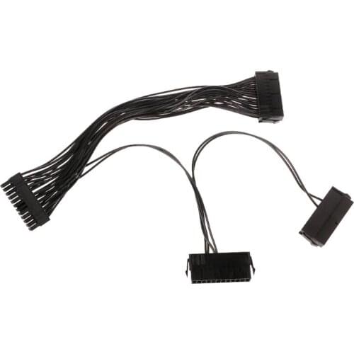 24Pin 20+4Pin Triple PSU Power Supply Adapter Cable 18AWG Wire For Mining