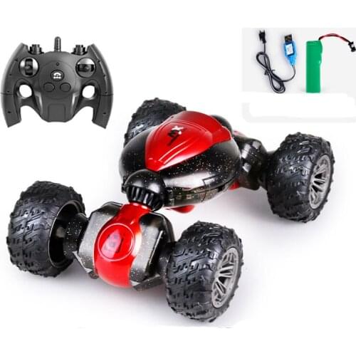 Remote Control Stunt Car Twisting Off-Road Vehicle Light Music Drift Dancing Side Driving RC Toy Gift for Kids