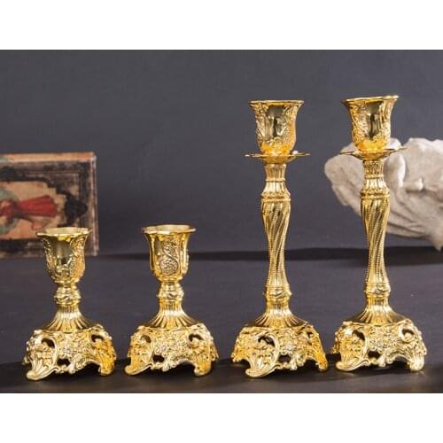 European retro gold silver western restaurant candlesticks romantic festival candlesticks wedding Candlesticks