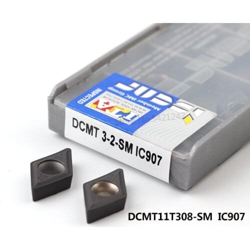Insert DCMT11T304 DCMT11T308 SM IC907 IC908 100% Original Carbide insert CNC Lathe cutter Tool DCMT Blade External turning tool