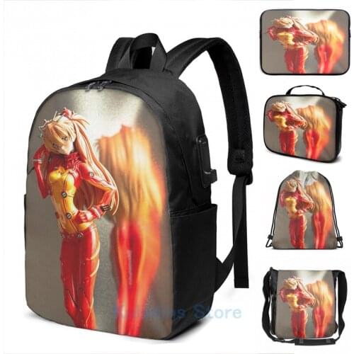 Funny Graphic print Test Plug Suit USB Charge Backpack men School bags Women bag Travel laptop bag