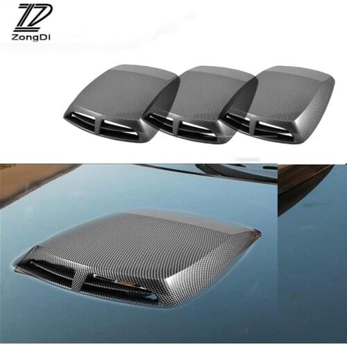 ZD For Renault Megane 2 3 Duster VW Touran Passat B6 Golf 7 T5 T4 Fiat 500 Car Fender Engine Hood Air Vent Trim Cover Sticker