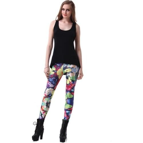 2020 Butterflies Style Women Leggings High Waist Legging Winter Printed Women Pants Slim Fitness Leggins Sexy Gym Clothes
