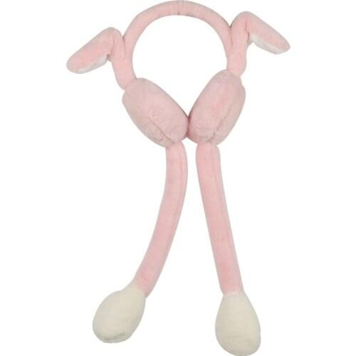 Women Winter Warm Earmuffs Cute Rabbit Airbag Plush Ear Warmer Gifts LXH
