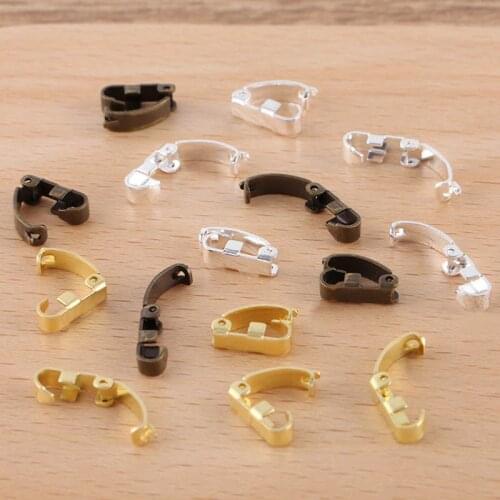 100pcs 11x3mm Bracelet End Clasp Connectors Metal Brass End Link Bracelet DIY Jewelry Findings Components