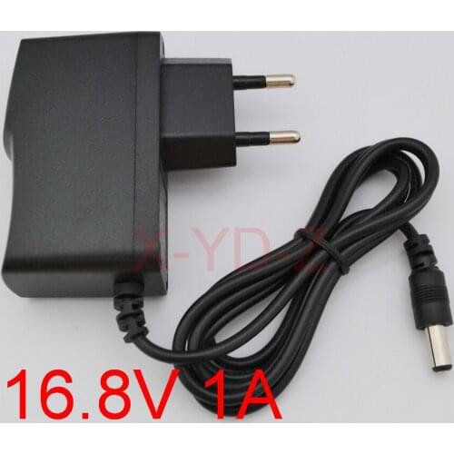 100PCS 16.8V 1000mA 1A 5.5*2.1mm Universal AC DC Power Supply Adapter Wall Charger EU plug For lithium battery pack 14.8v