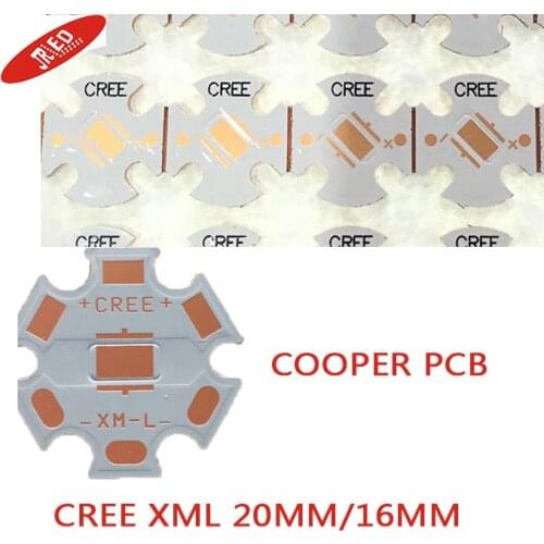 20MM/16mm CREE XML/XML2 T6 U2 LED Cooper PCB/ Cooper base plate/ Circuit board/Cooper LED board 20pcs/lot