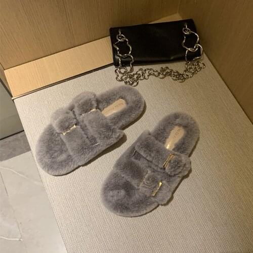 2021 New Mink Slippers Ladies High Quality Real Fur Slippers Ladies Real Mink Slippers