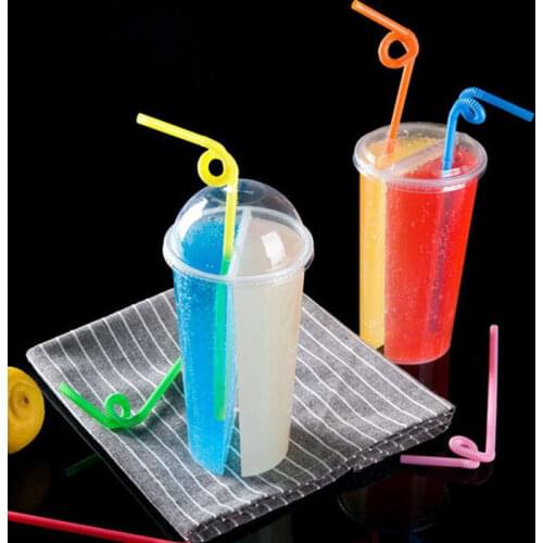 700ml Creative Special Thickness Double Grid Disposable Plastic Cup Hot Cold Drink Juice Share cup Couple sharing cup