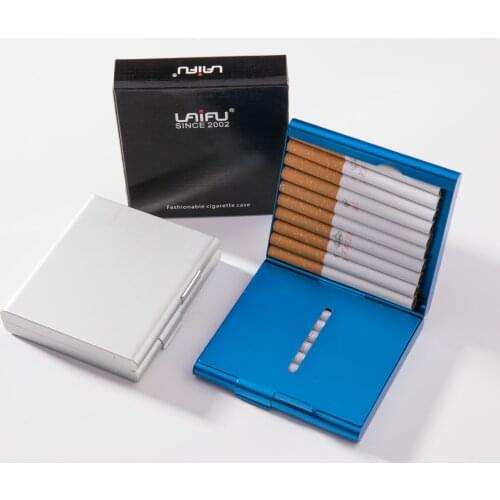 9.2*8.8*2.0cm metal Cigarette Case Storage for 20 Cigarettes Double Sided Flip Open Pocket-Cigarette Case Storage Container