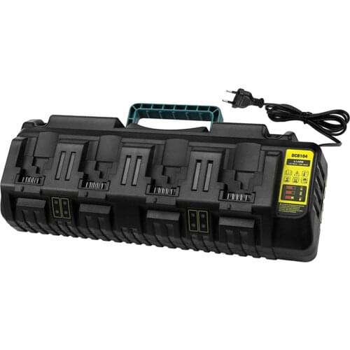 Fast Charger 4-Port Li-ion Battery Charger 5V-2.1A USB Frequency 50-60HZ for DCB104 DCB102 DCB200 14.4V 18V Parts EU Plug