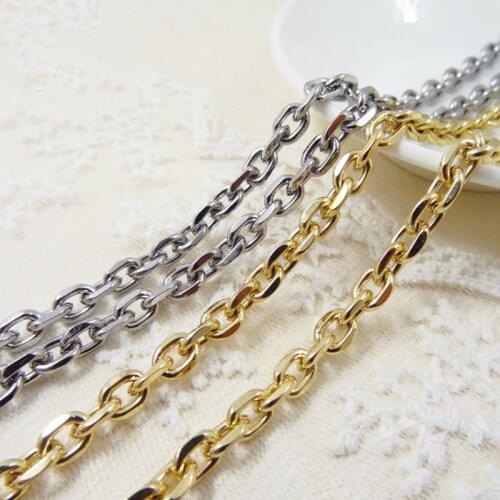6.0mm Gold Slim Bag Chain High Quality Profile Metal Chain Replacement Bag Parts DIY Accessories Women Messenger Bag Handle