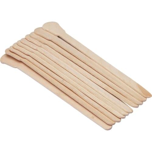100 Pcs of Wooden Sticks Apply Wax Hair Removal Spatulas Beauty Salon