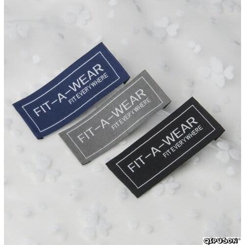 DH038 custom logo brand name woven clothing labels tags customized clothes garment etiquetas main label tag for clothing labels