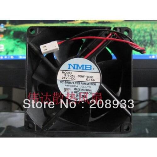 For NMB 3110KL-05W-B50 8025 DC 24V 0.15A