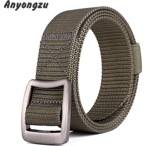 Alloy Buckle Breathable Fast Drying Nylon Braided Men Belt Mountaineering Sports Trendy Freely Adjustable Length Waistband