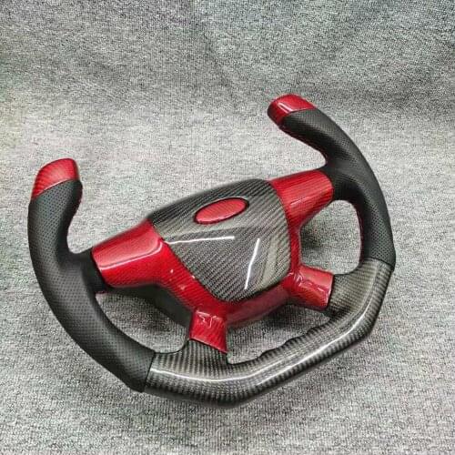 F1 Racing Cuatomized Real Carbon Fiber Sports Steering Wheel Alcantara Leather Replacement for Ford Focus 2012