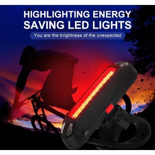 Bike Light Front Light LED USB Rechargeable Mountain Bike Cycling 6 Modes Flashlight Rear Tail Lamp Safety Warning Light