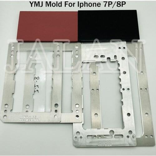 Ymj laminating machine use mold for iphone 7 plus/8 plus glass with frame oca polarized film sticker laminating mold no bubbles
