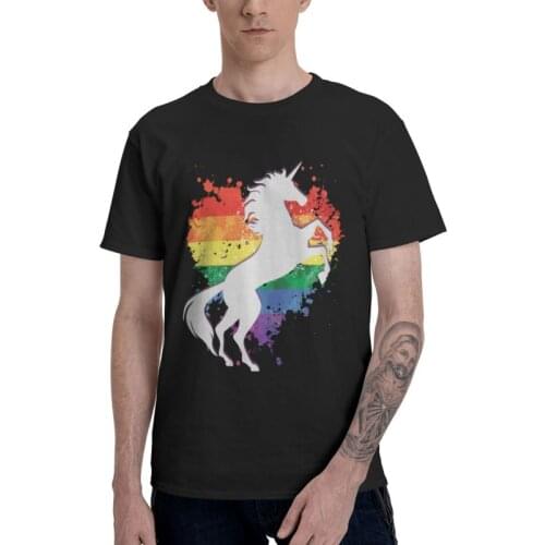 Lgbt Gay Pride Tshirt Men Streetwear Tee Tops Cotton T Shirt Short Sleeve Love Rainbow Lesbian T-shirts Gift Idea Clothes